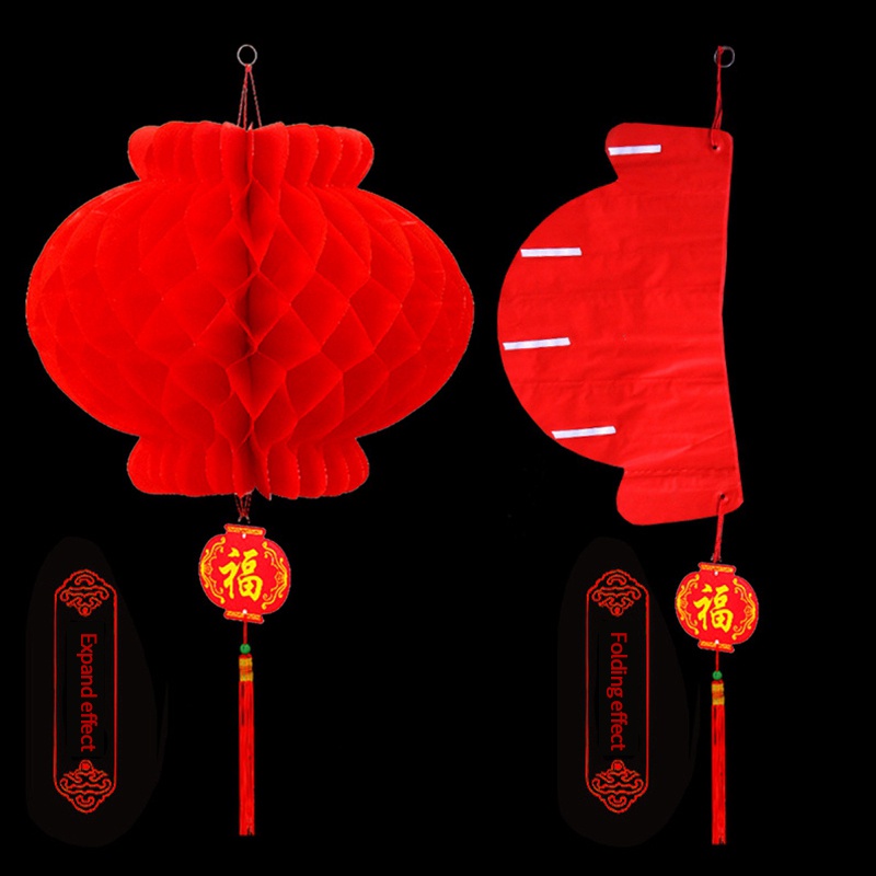 Đèn lồng màu đỏ phong cách 3d sang trọng dùng trang trí năm mới