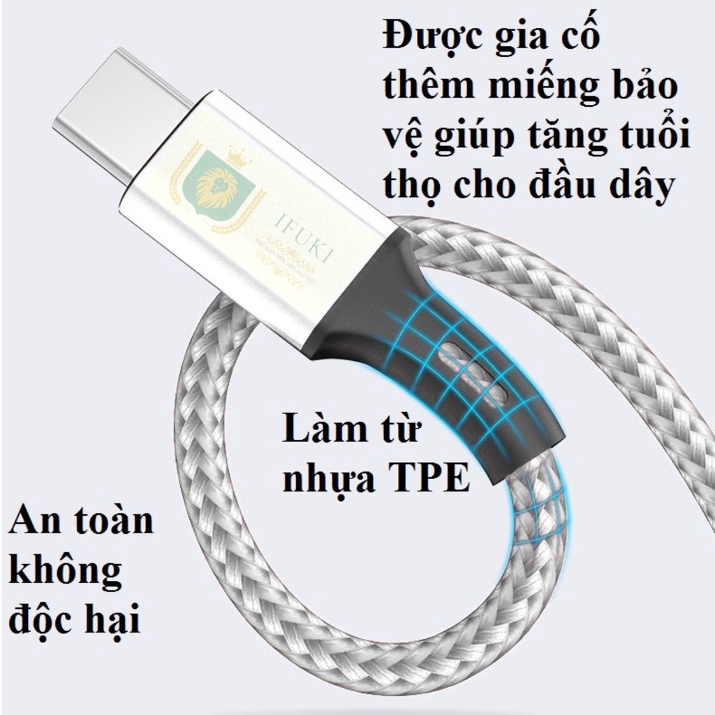Dây sạc 3 đầu - Dây cáp sạc dùng được cho nhiều loại điện thoại – IFUKI