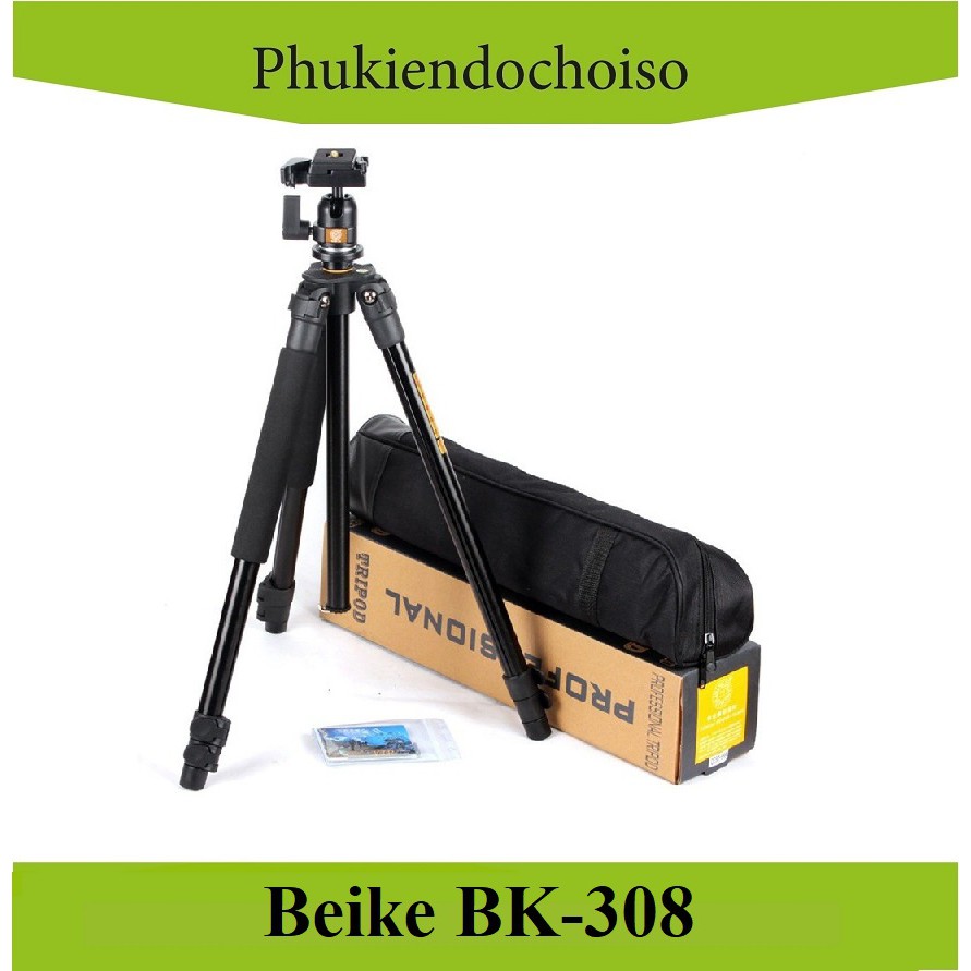 [Mã 229ELSALE hoàn 7% đơn 300K] Chân máy ảnh BEIKE BK-308 (China) . Tặng Da cừu - Da thật