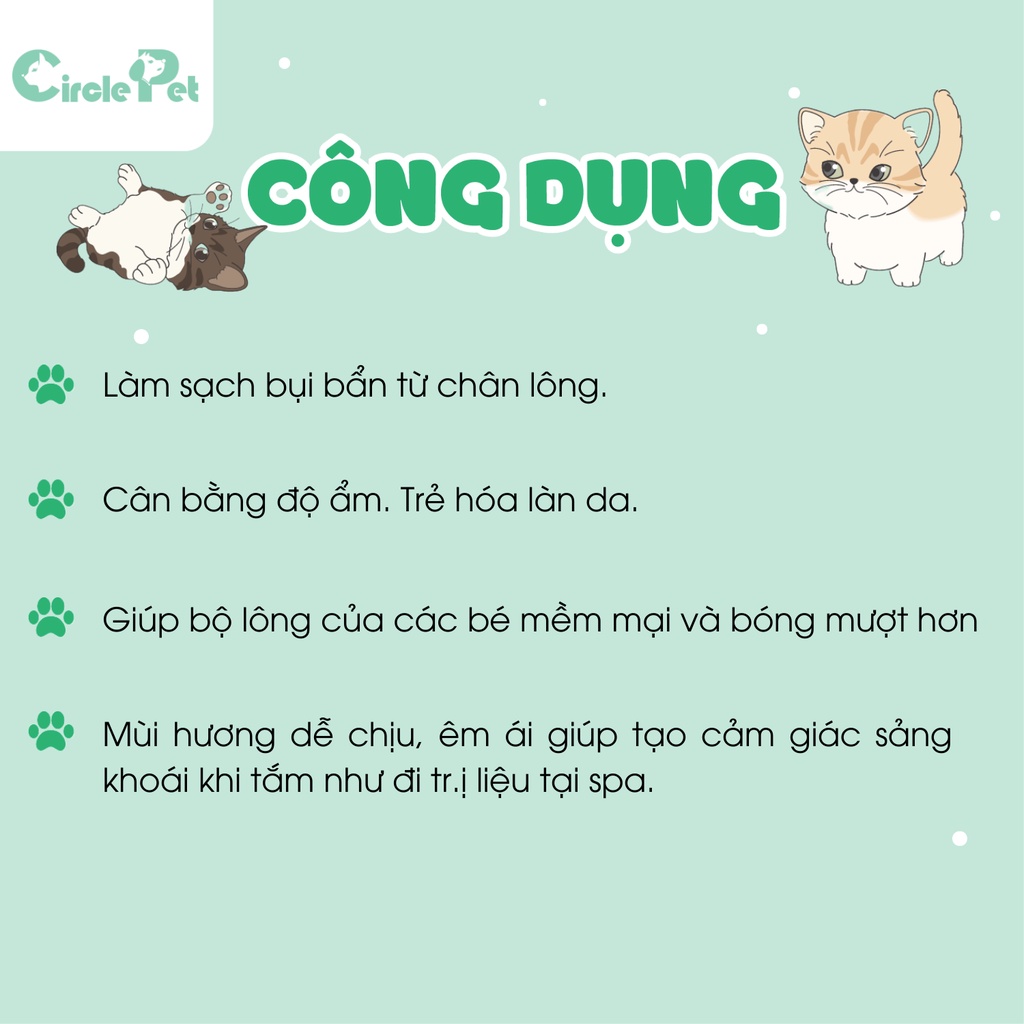 Sữa Tắm Cho Thú Cưng Yú Đa Dạng Hương Thơm Chiết Xuất Từ Thiên Nhiên - Circle Pet