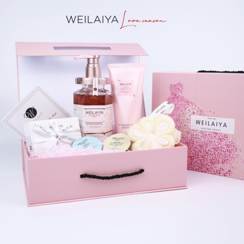 Set quà Sữa tắm và dưỡng thể Weilaiya hương nước hoa. Tặng bông tắm và mini dầu phục hồi nấm truffle | BigBuy360 - bigbuy360.vn