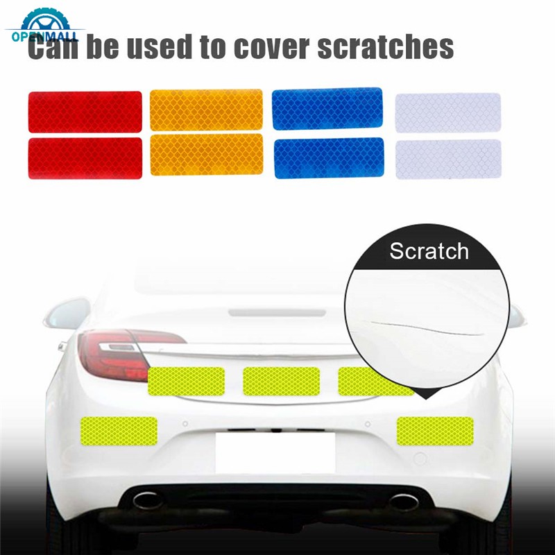 Set 2 miếng dán phản quang cảnh báo an toàn dành cho xe ô tô