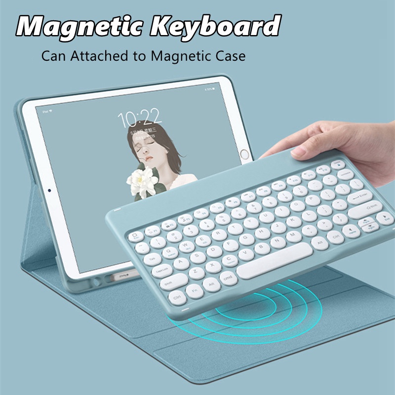 Bao da máy tính bảng NIXXOS tích hợp bàn phím bluetooth thích hợp cho iPad 10.2'' iPad 7th/8th/9th Gen