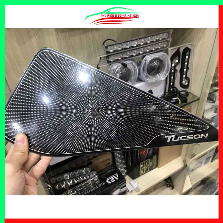 Bộ ốp màng loa Tucson 2016-2021 chuẩn theo xe vân Titan chống xước trang trí nội thất ô tô