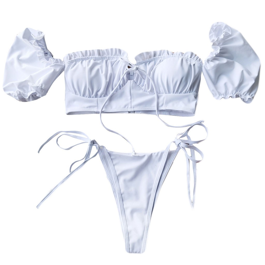 [Mã FACBGO245 giảm 10K đơn bất kì] Bikini Màu Trơn Có Đệm Mút Nâng Ngực Gợi Cảm | BigBuy360 - bigbuy360.vn