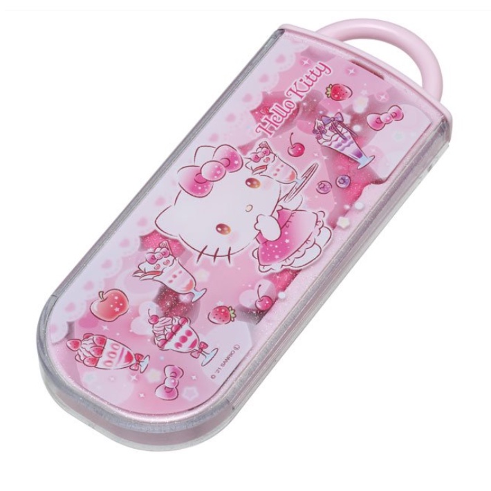 Hộp Đựng Cơm Trưa Hình Vòm Vuông 450ml Rbf3Aag Kháng Khuẩn Kèm Muỗng Hình Hello Kitty