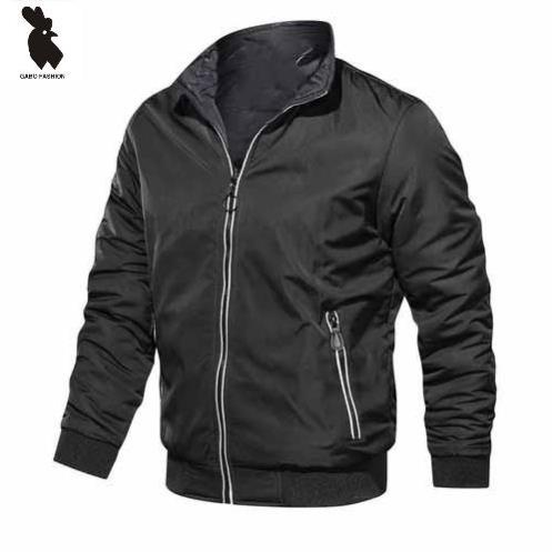 Áo khoác dù 2 lớp cao cấp cổ đứng chống thấm nước phối viền dạ quang, túi khóa Gabo s GB199 - GB199