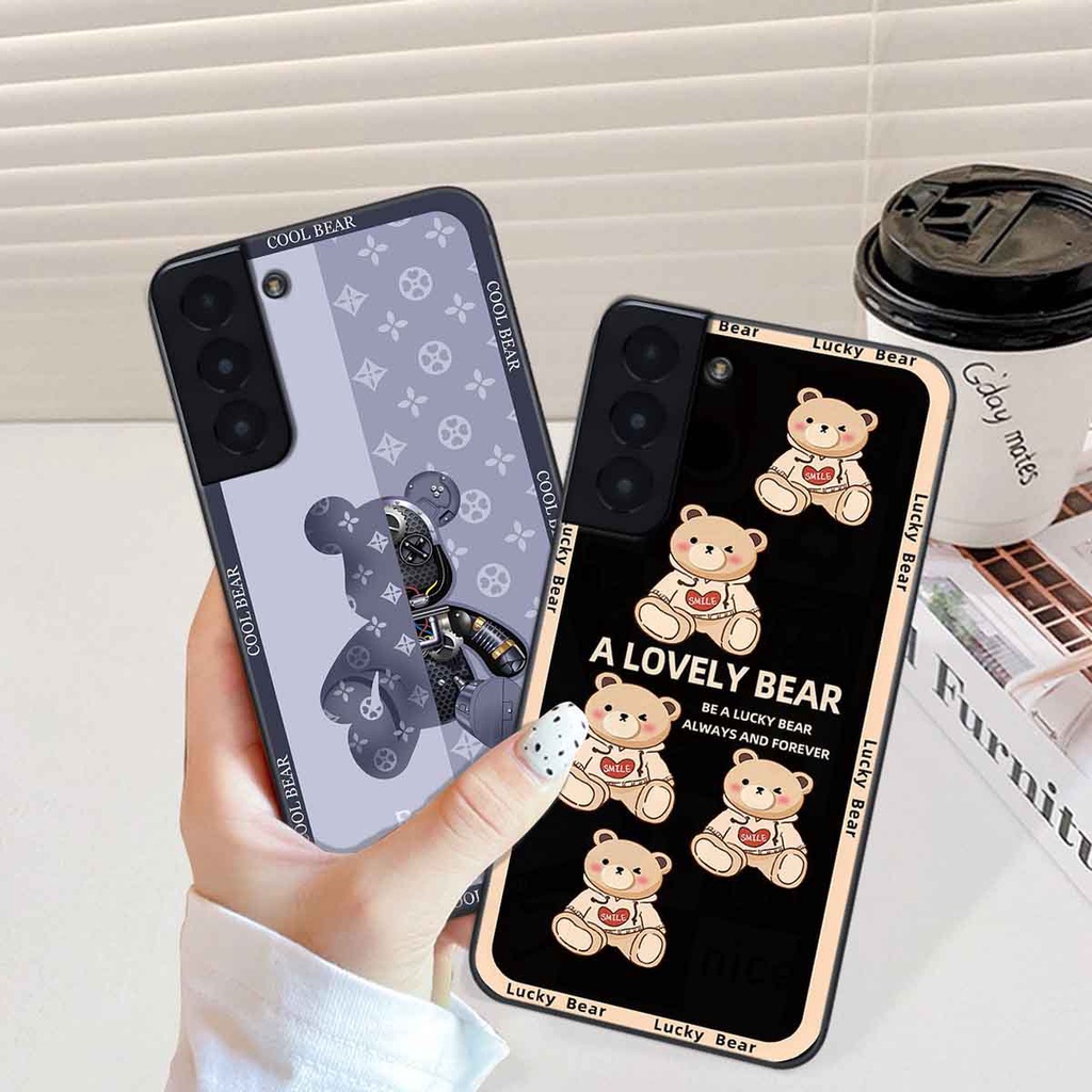 Ốp Samsung S21 / S21 Plus / S21+/ S21 FE bear brick, gấu đáng yêu, dễ thương