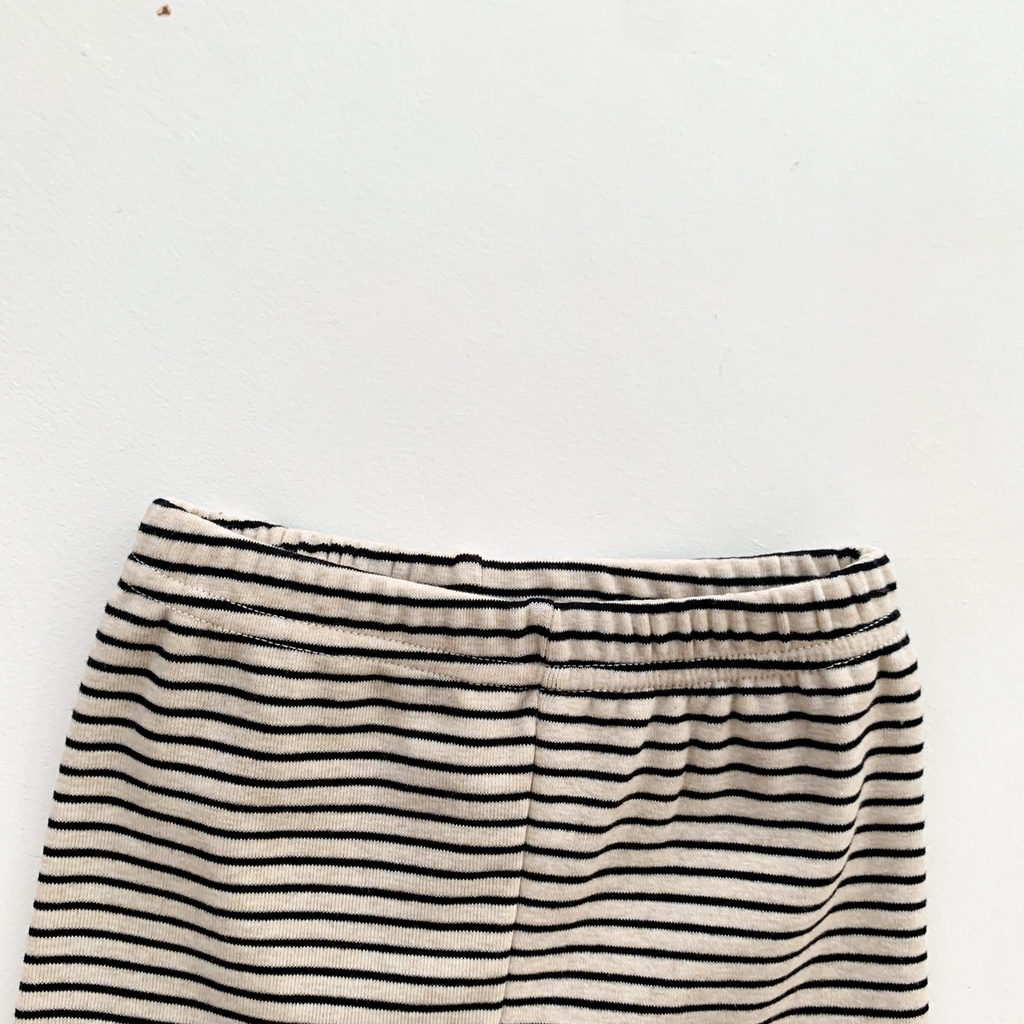 Quần dài vải cotton mềm mại họa tiết kẻ sọc cho bé sơ sinh