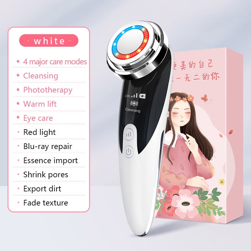 [Hàng mới về] Máy massage da mặt 5 trong 1 có đèn led chống lão hóa cho làn da đàn hồi