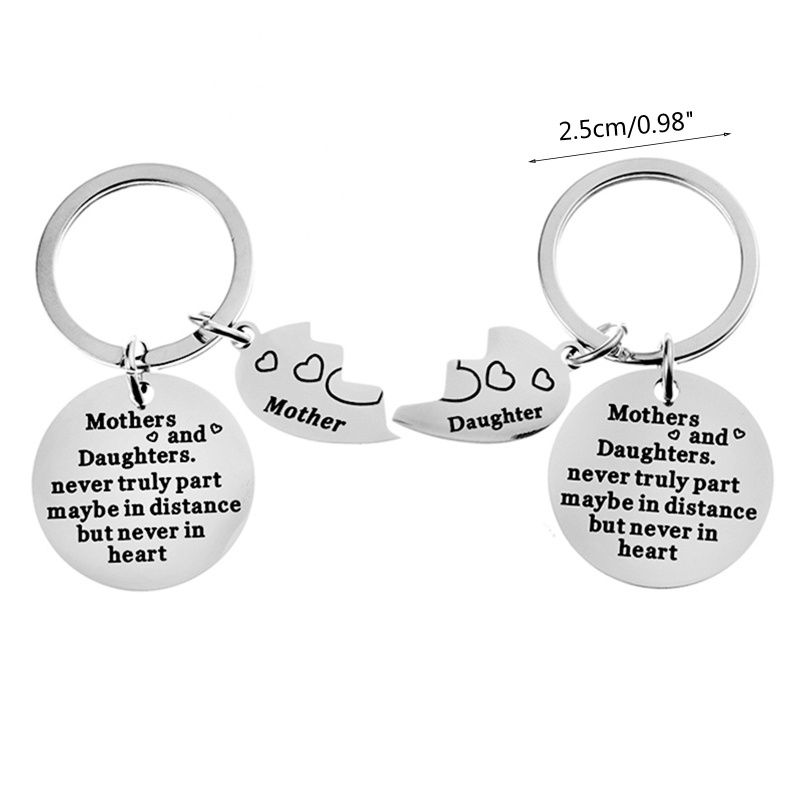 Mojito Móc Khóa Thép Không Gỉ Hình Cây Đời Của Mẹ Và Con Gái Phong Cách Âu Mỹ