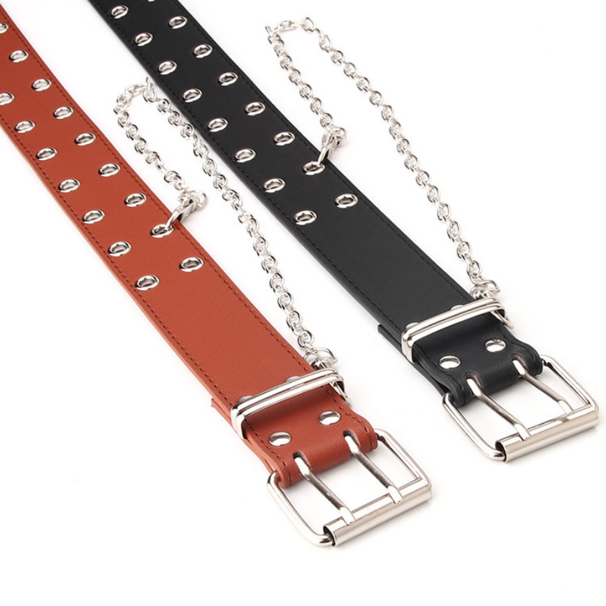 Thắt Lưng Nữ Bản To Kèm Dây Xích Cá Tính TL012 ShopMaySG Dây Lưng Nữ Thời Trang, Dây Nịt Nữ Da PU Khóa Kim Loại Bền Chắc
