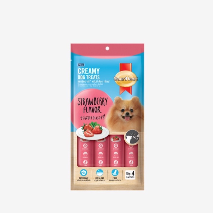 BÁNH THƯỞNG DẠNG KEM CHO CHÓ SMARTHEART CREAMY DOG TREATS 15g x 4ống