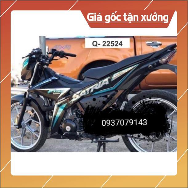 Tem rời Satria fi chất liệu Crom tem ko bay màu