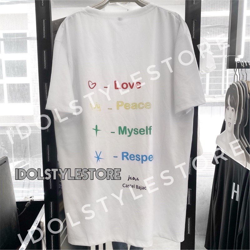 (Quà tặng kèm card idol) áo phông love color của Jin BTS