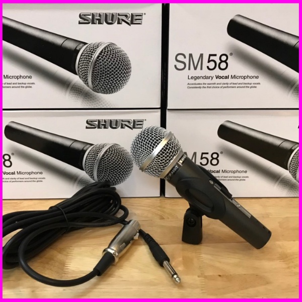 Micro có dây Shure SM-58, mic hát karaoke hay, BH 12 tháng