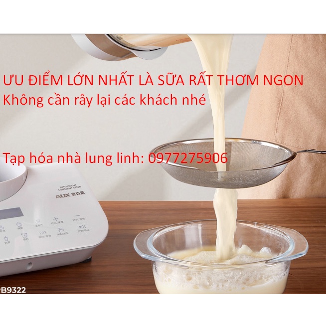 Máy làm sữa hạt AUX đế vuông chống dính