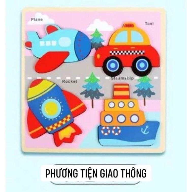 Ghép hình 3D bằng gỗ nổi cao cấp