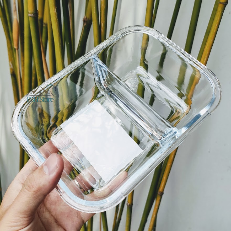 Hộp thủy tinh 2 ngăn Lock&amp;Lock Glass Food Container LLG456 LLG457