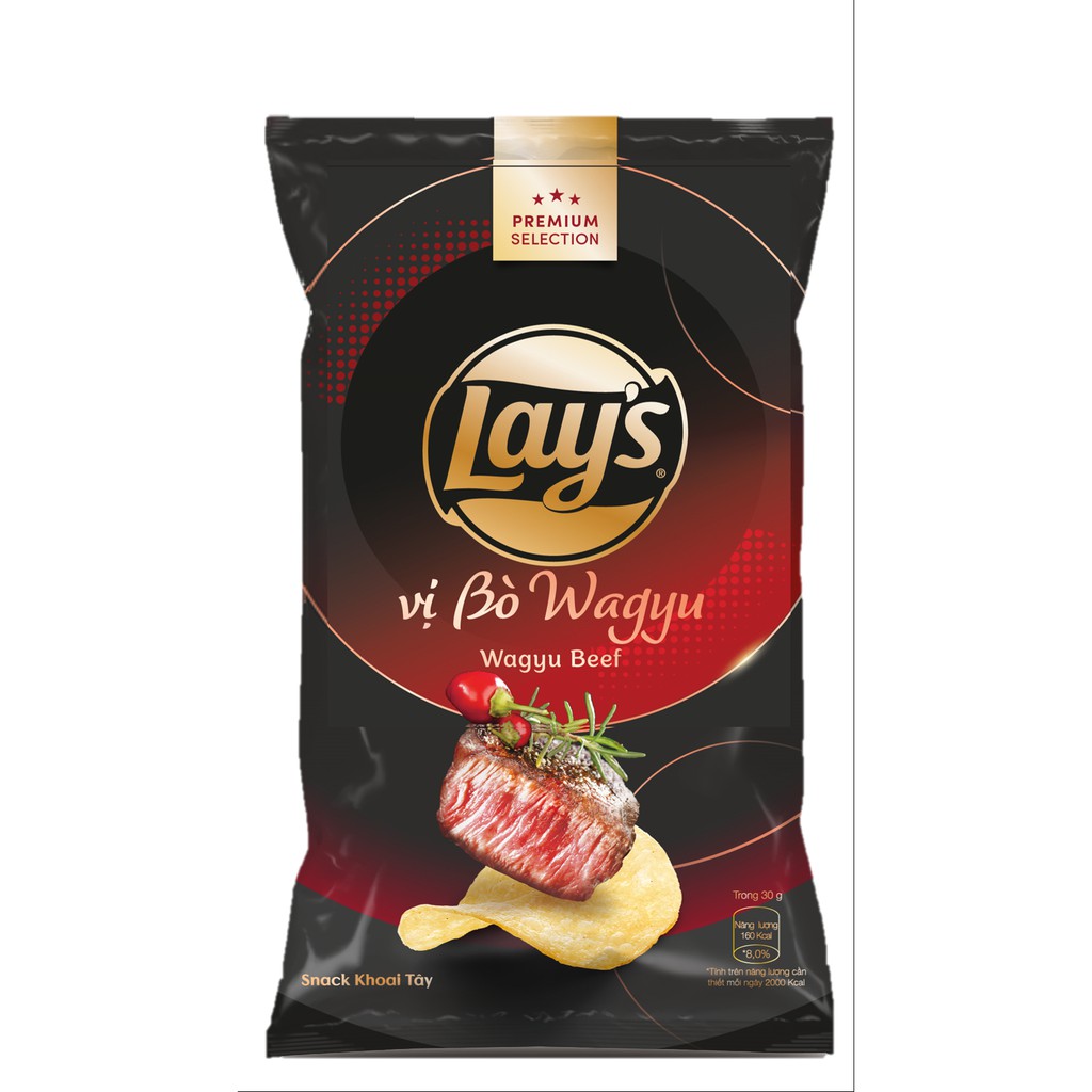 [GRP1512A -30k đơn 170k] Bánh Snack Khoai Tây Miếng Lay's Vị Bò Wagyu 78g