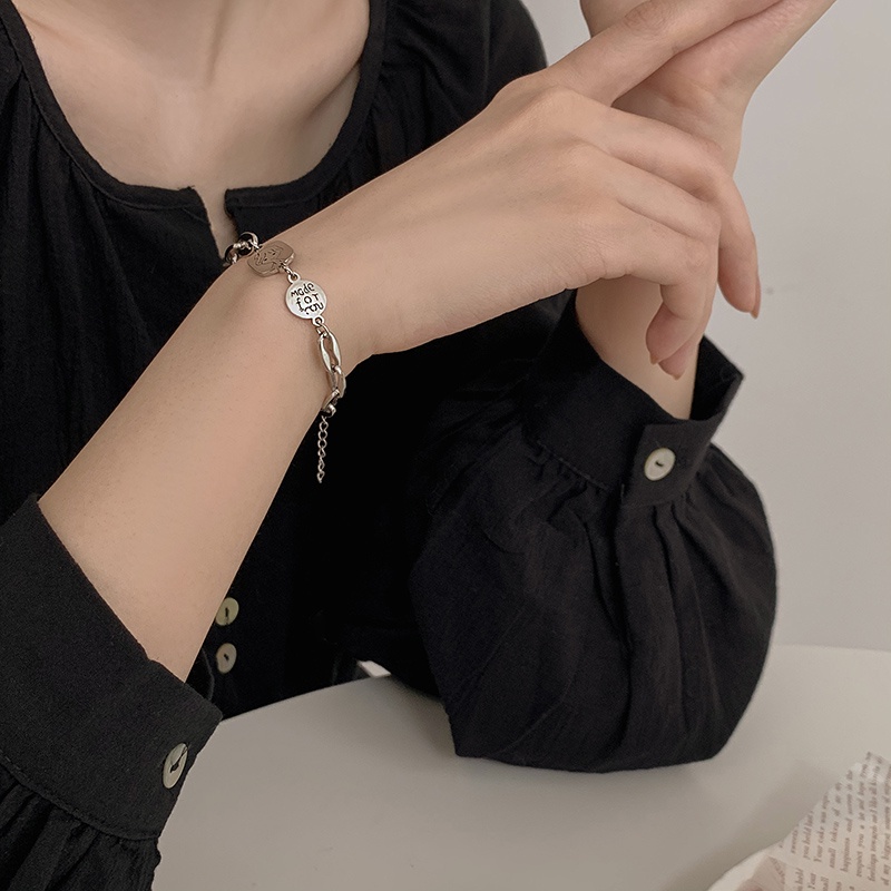 Vòng đeo tay mặt tròn không phai phong cách hip hop cá tính