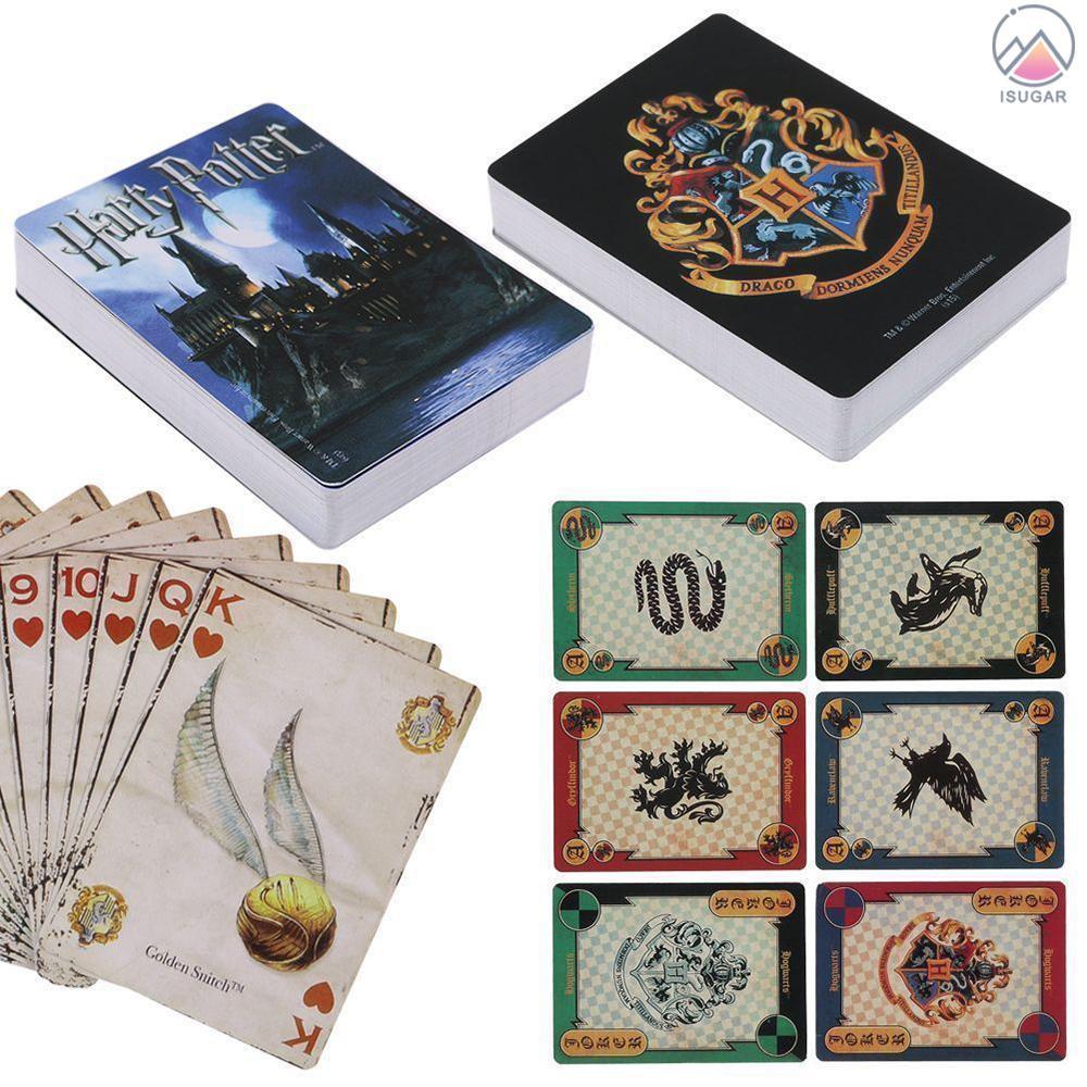 Playing Card Set Decks Box Table Desk Party Travel Game for Harry Potter Symbols / Hogwarts House Po