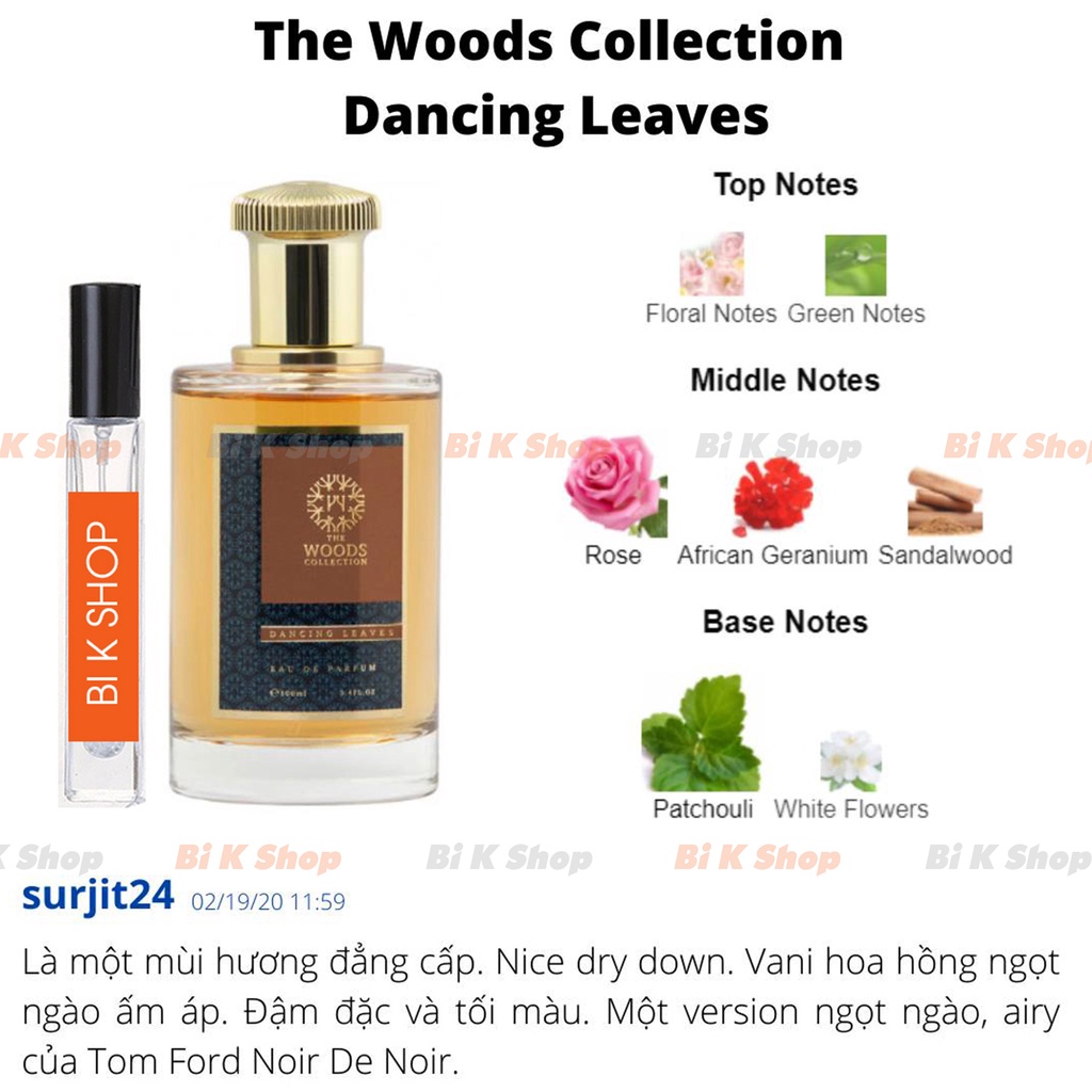 Bi K Shop - Nước hoa Dancing Leaves The Woods Collection EDP [Mẫu thử]