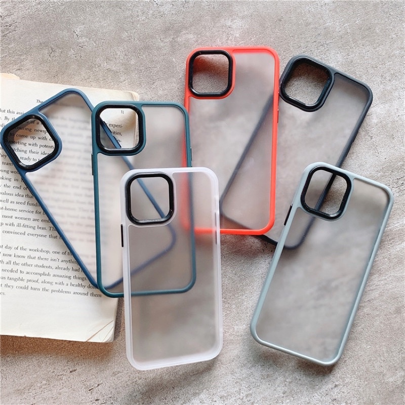 𝐂𝐨́ 𝐬𝐚̆̃𝐧 𝐜𝐡𝐨 𝐢𝐏𝐡𝐨𝐧𝐞 𝟏𝟐  Ốp lưng cho iphone nhám viền màu p1, chống shock va đập siêu bền