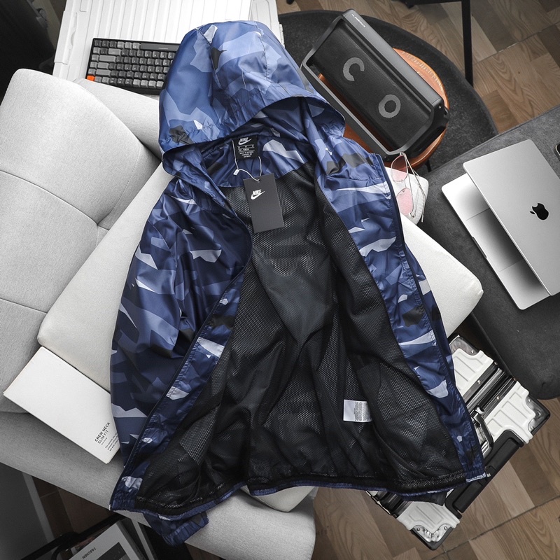 Áo khoác dù kháng nước camo