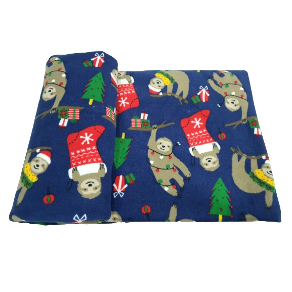 💛Mền nỉ cotton  GẤU CHẬM LƯỜI văn phòng, đi học
