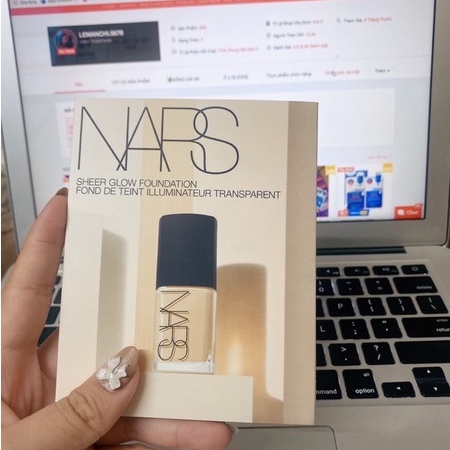 Set Kem Nền Nars sheer glow Foundation Simple 4 ô