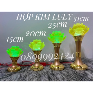 ĐÈN THỜ CÚNG PHA LÊ CAO CẤP LƯU LY 25 CM (1 CẶP)