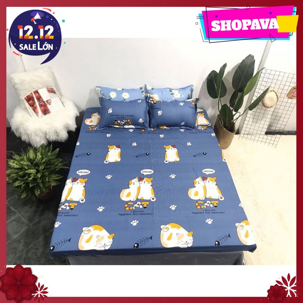 [shopava]Ga giường,Drap ga trải giường,ga bo chun bọc đệm,mẫu G03