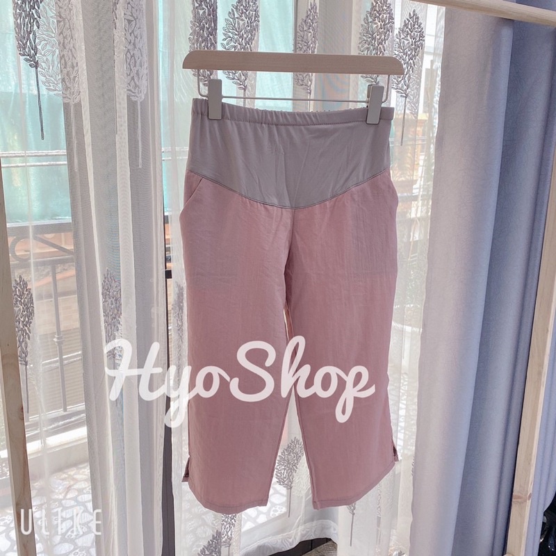 Quần Bầu lửng đũi mặc hè mềm mát - có chun chỉnh bụng tiện lợi QB604-tkutrang