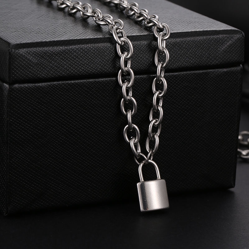 Dây Chuyền Mặt Ổ Khóa Bằng Thép Không Gỉ