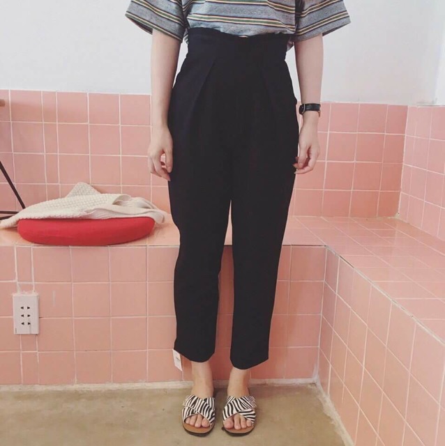 Quần tây baggy lưng bèo (xếp li) phong cách công sở và sinh viên LOVI