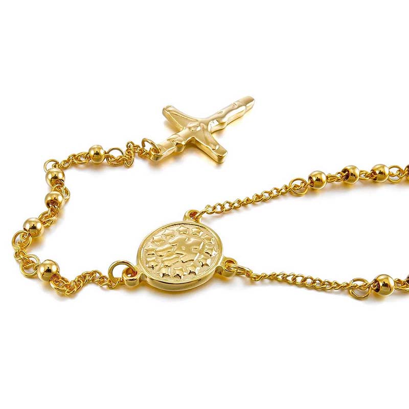 Vòng cổ Thép Không Gỉ Mặt Thánh Giá 23 Inch