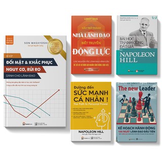 Sách BỘ 5 cuốn: Hãy trở thành nhà lãnh đạo+ Đường đến sức mạnh+ Bài học Napoleon Hill+Bí kíp kp rủi ro+Kế hoạch 100 ngày