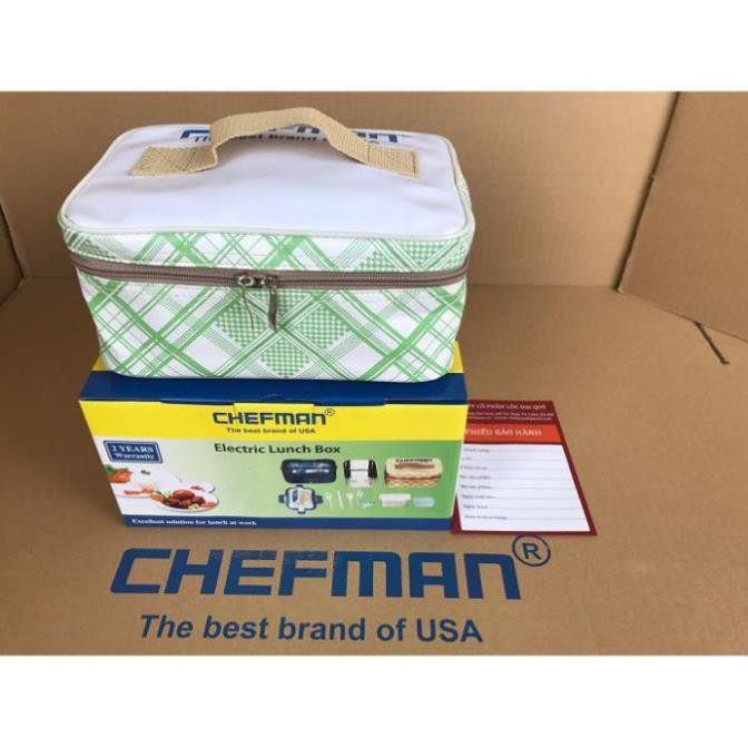 Hộp cơm hâm nóng Chefman CM 113i inox - Hàng chính hãng - Tặng kèm túi đựng hộp cơm