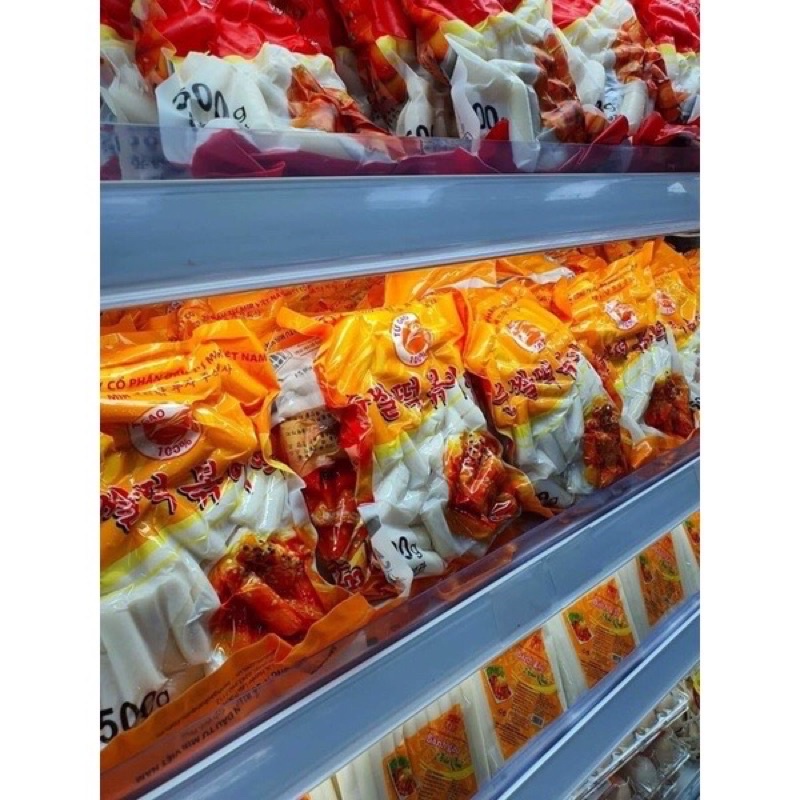 Bánh gạo Tokbokki Hàn Quốc không nhân, nhân phô mai gói 500g