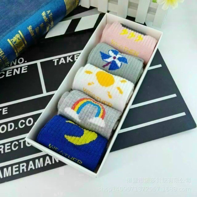 Set 5 đôi vớ thể thao cho bé từ 2 đến 5 tuổi kháng khuẩn thấm hút mồ hôi