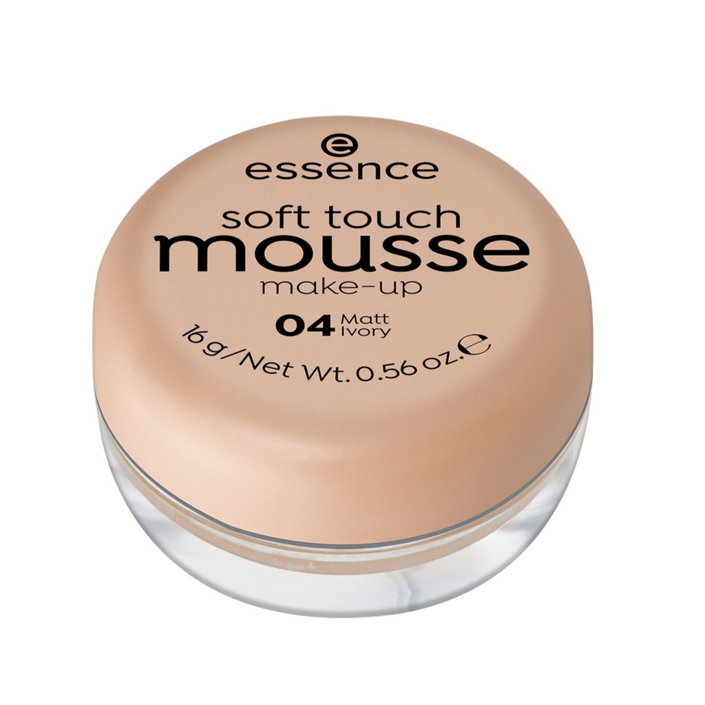 Phấn tươi ESSENCE MOUSSE Soft Touch 16g Đức tông màu 04 matt ivory kem nền, dưỡng da mịn phấn ướt phấn phủ kem lót