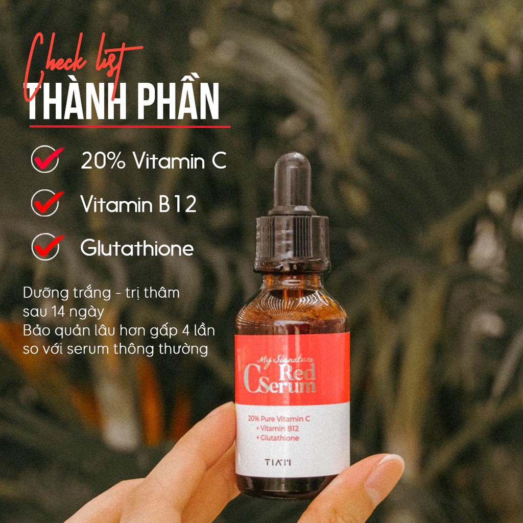 Serum Tiam My Signature Red C Dưỡng Trắng Làm Đều Màu Da 30ml