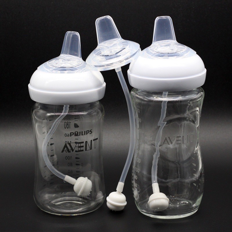 Ống tập hút có van chống sặc thay thế cho bình sữa Avent Natural cổ rộng, hút được mọi tư thế