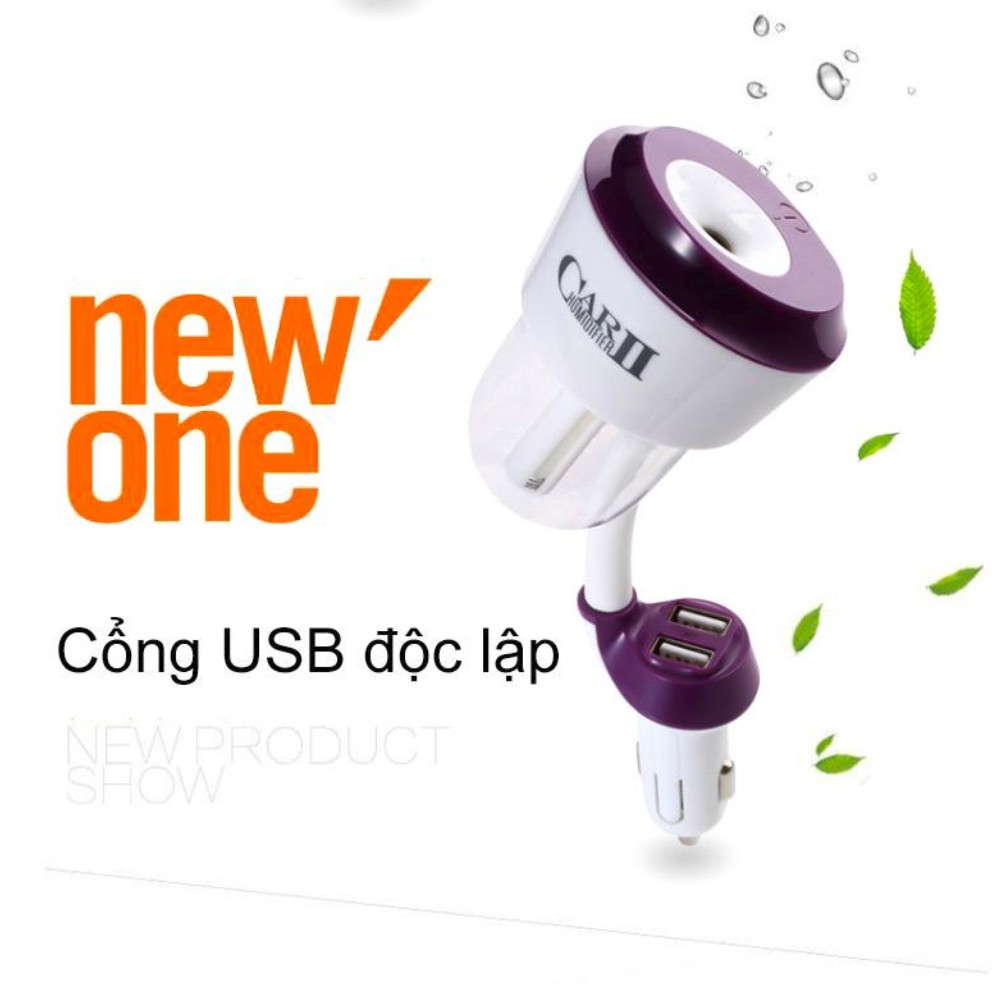 Máy phun sương 2 cổng USB dùng trên ô tô CAR nanum II