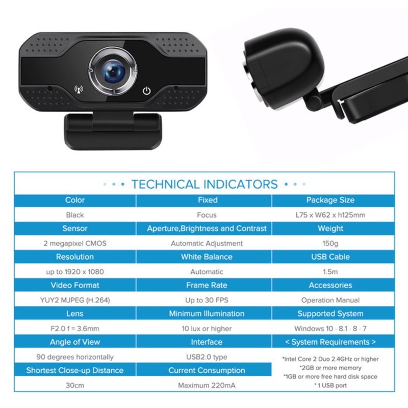 Webcam V8 Full Hd Tích Hợp Micro | BigBuy360 - bigbuy360.vn