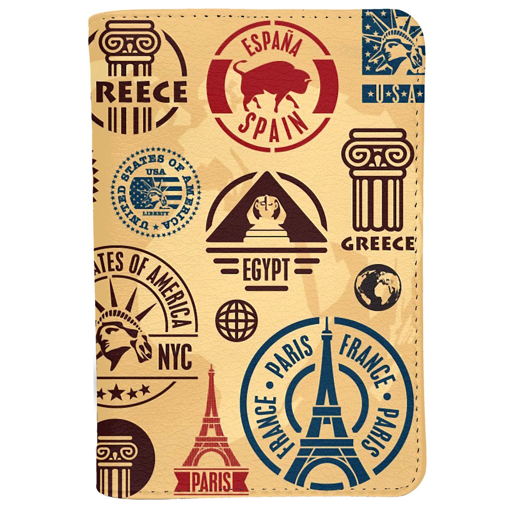 Bao Da Passport Cover WANDERLUST - Ví Đựng Hộ Chiếu Du Lịch Thiết Kế Tiện Dụng Sắc Nét - LT047