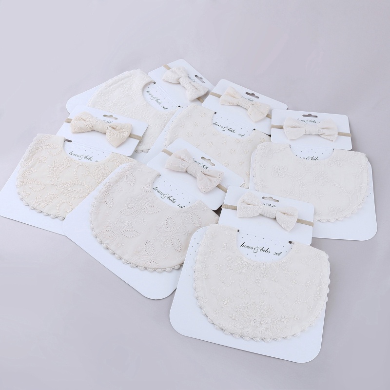 Khăn Yếm Thắt Nơ In Họa Tiết Xinh Xắn Cho Bé