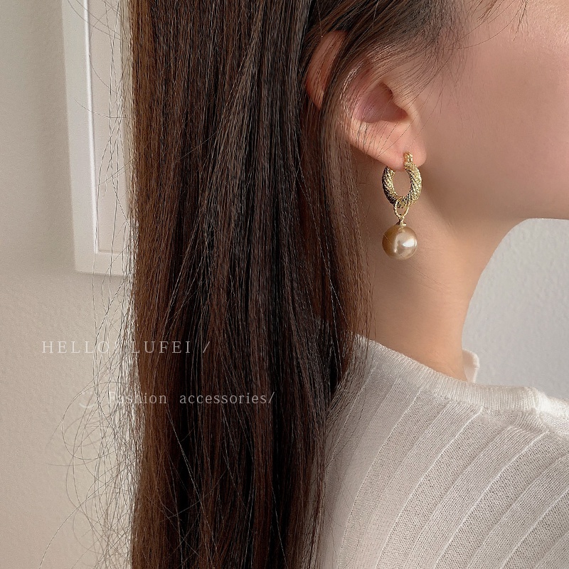 Đôi Bông Tai Với Thiết Kế Đính Ngọc Trai Và Kim Bạc Xinh Xắn Cho Nữ 2023