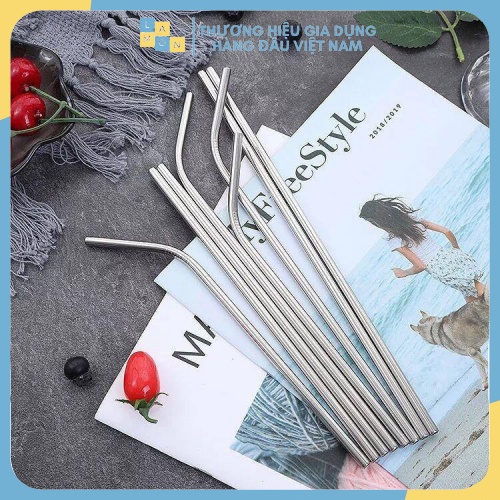 Set 2 Ống Hút Inox Kèm Cọ Rửa Thân Thiện Môi Trường 2241 Lamon Store